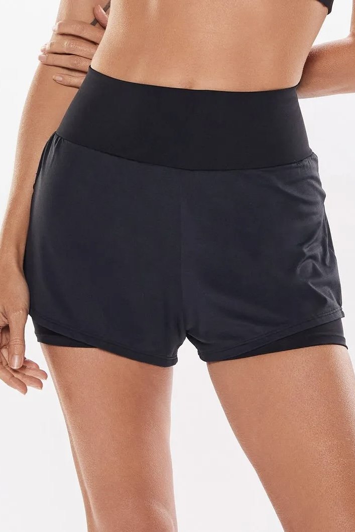 Shorts Liso Move - Body For Sure - Preto