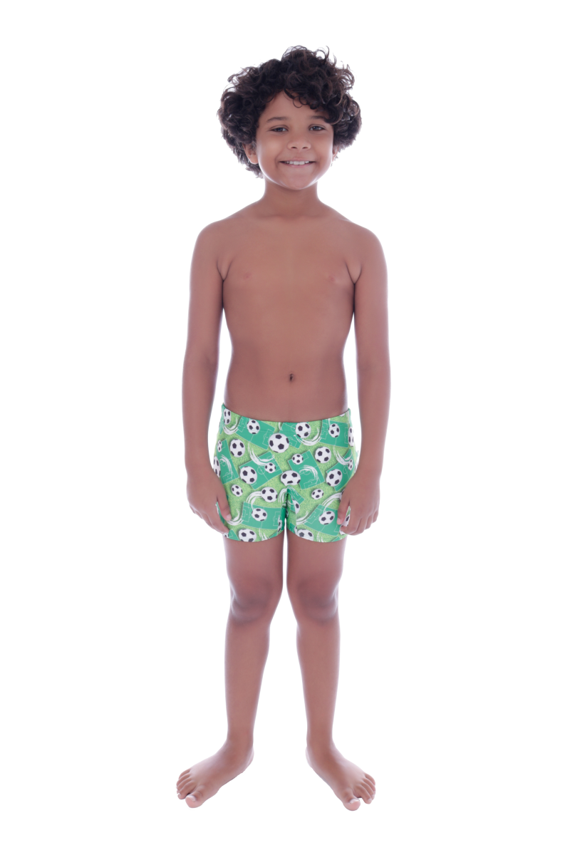 Sunga Short Infanto Juvenil - Cecí - Verde_Estampado