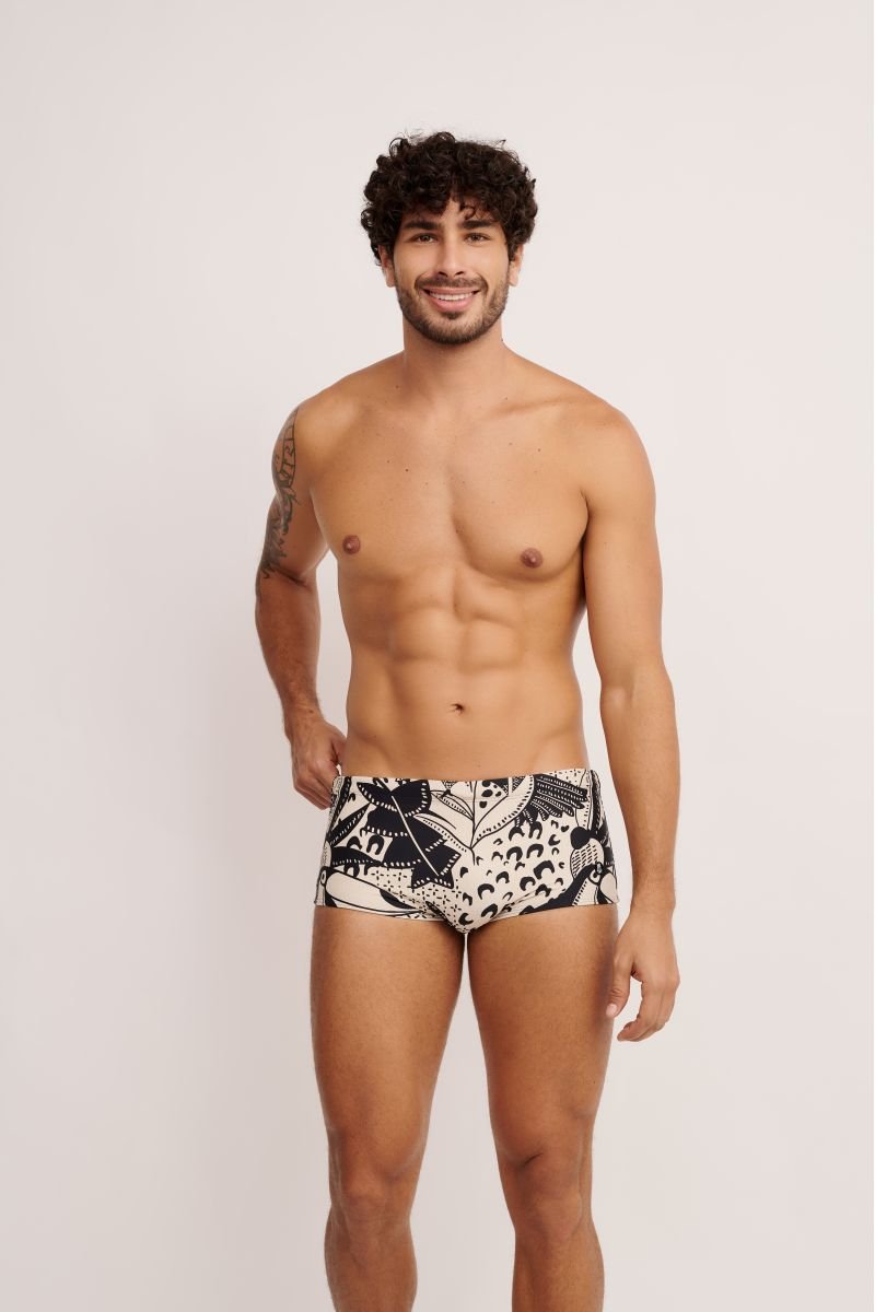 Sunga Slip Estampa Fauna Linha Man Tucano - Belles - Preto_Estampado