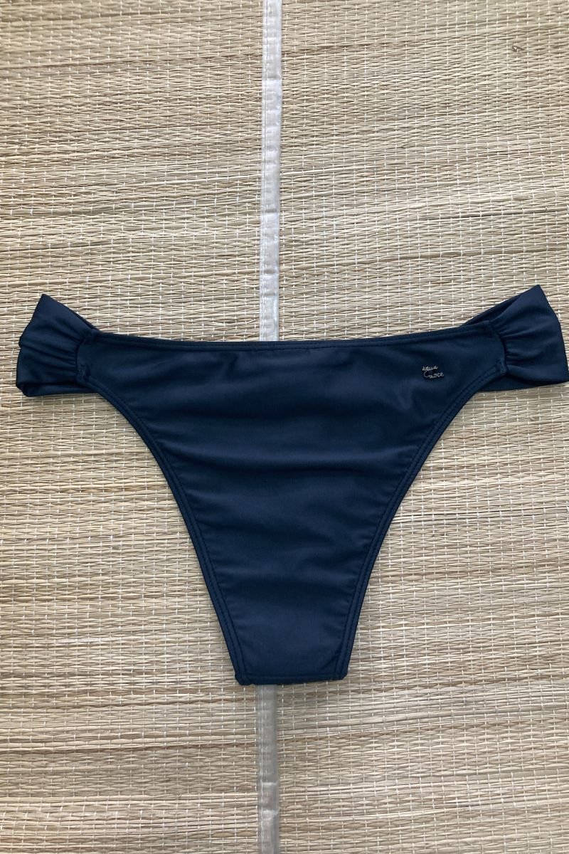 Tanga Lateral Larga Franzida Coleção Lisos Básicos - Água Doce