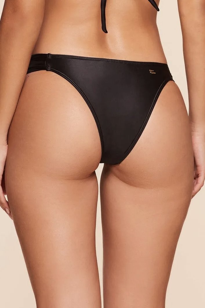 Tanga Lateral Média Franzida Lisos Básicos - Água Doce