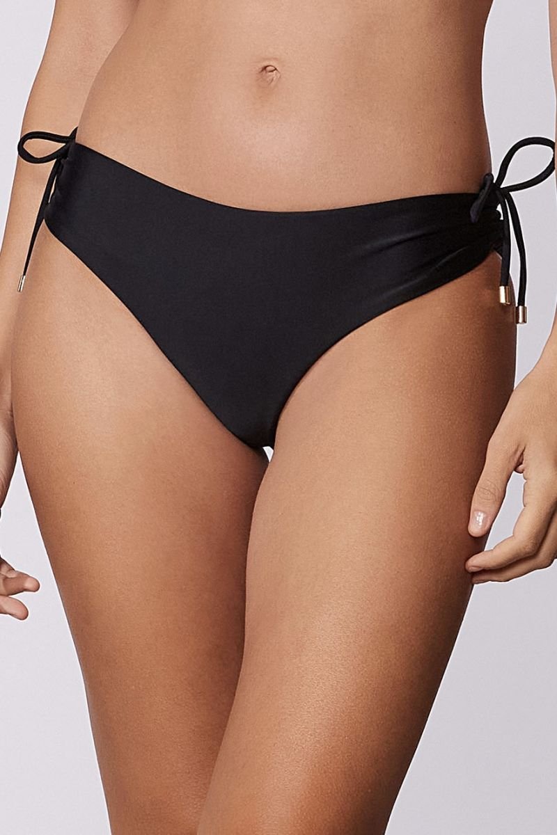 Tanga Lateral Média Lisa Lune - Cia Marítima - Preto