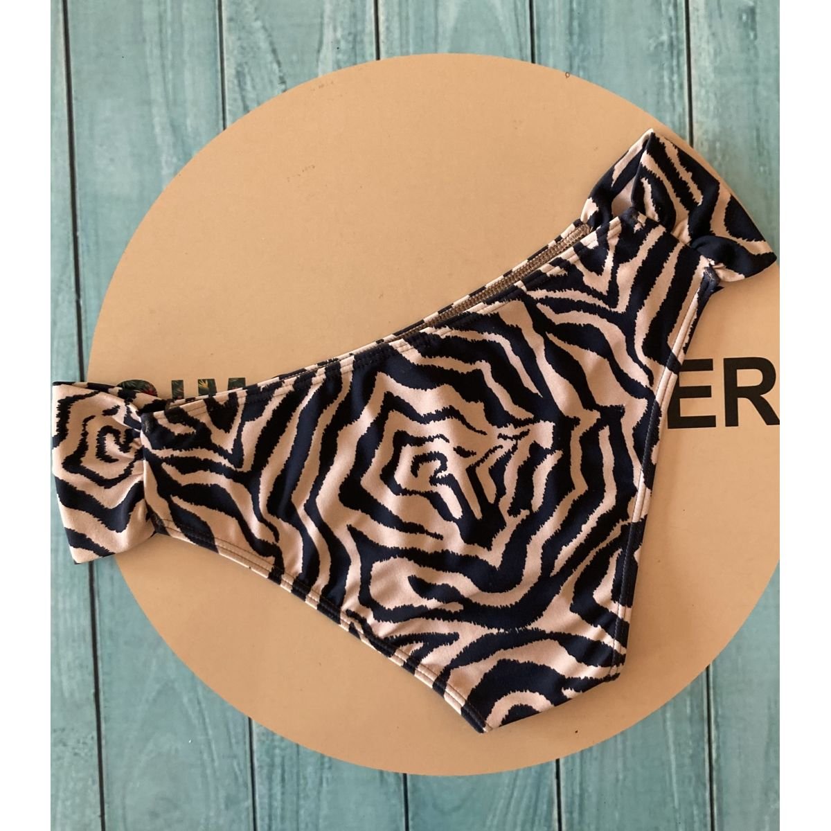 Tanga Sunkini Drapeada - Classic - Preto_Estampado