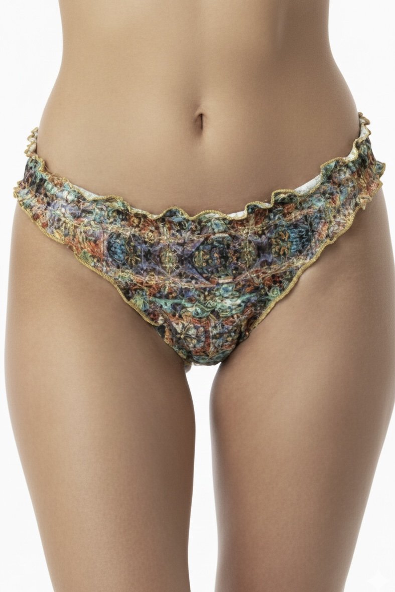 Tanga Variada Estampada Fixa - Belles - Amarelo_Estampado