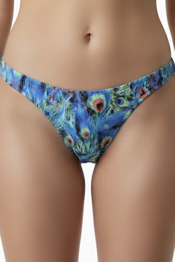 Tanga Variada Estampada Fixa - Belles - Azul_Estampado