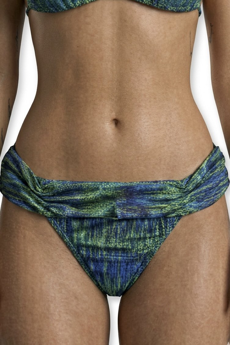 Tanga Variada Estampada Fixa - Belles - Verde_Estampado