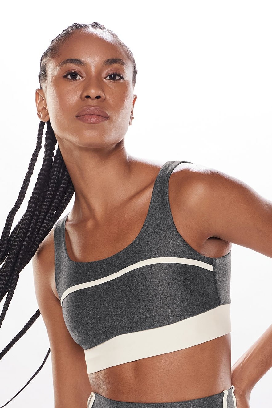 Top Alça Reta Liso Hobby - Body For Sure - Cinza_Mescla