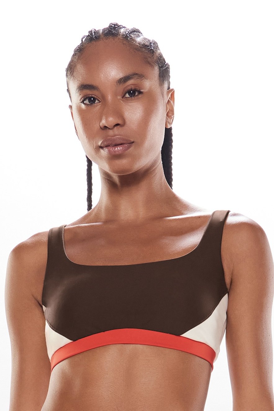 Top Alça Reta Liso Oasis - Body For Sure - Marrom_Cacau