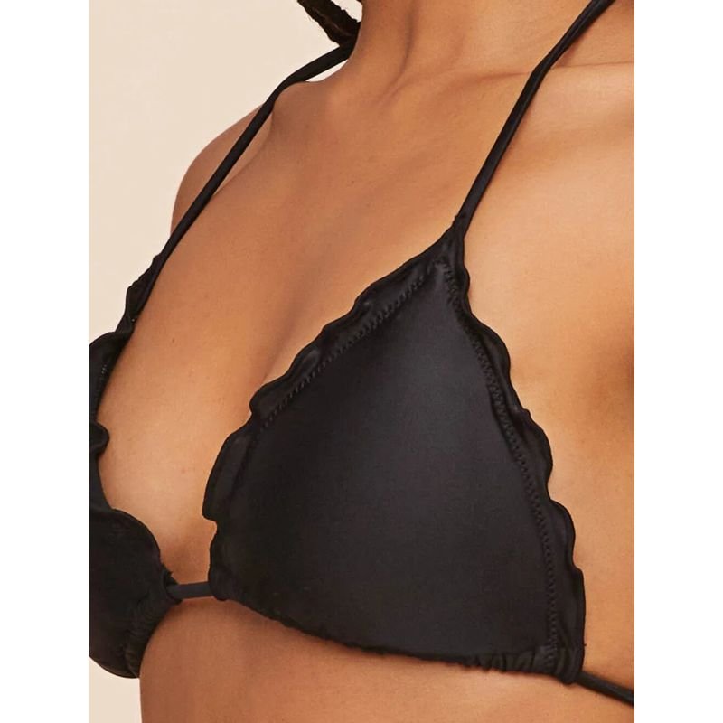 Top Cortininha Ruffle Lisos - Água Doce