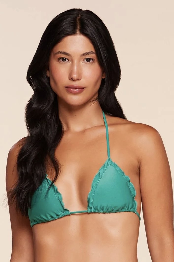 Top Cortininha Ruffle Lisos - Água Doce - Verde_Bandeira_(Manjericão)
