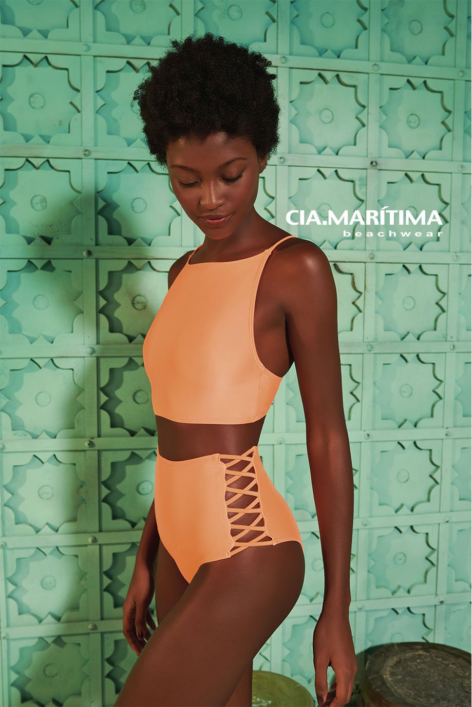 Top Cropped Regata Liso - Cia Marítima