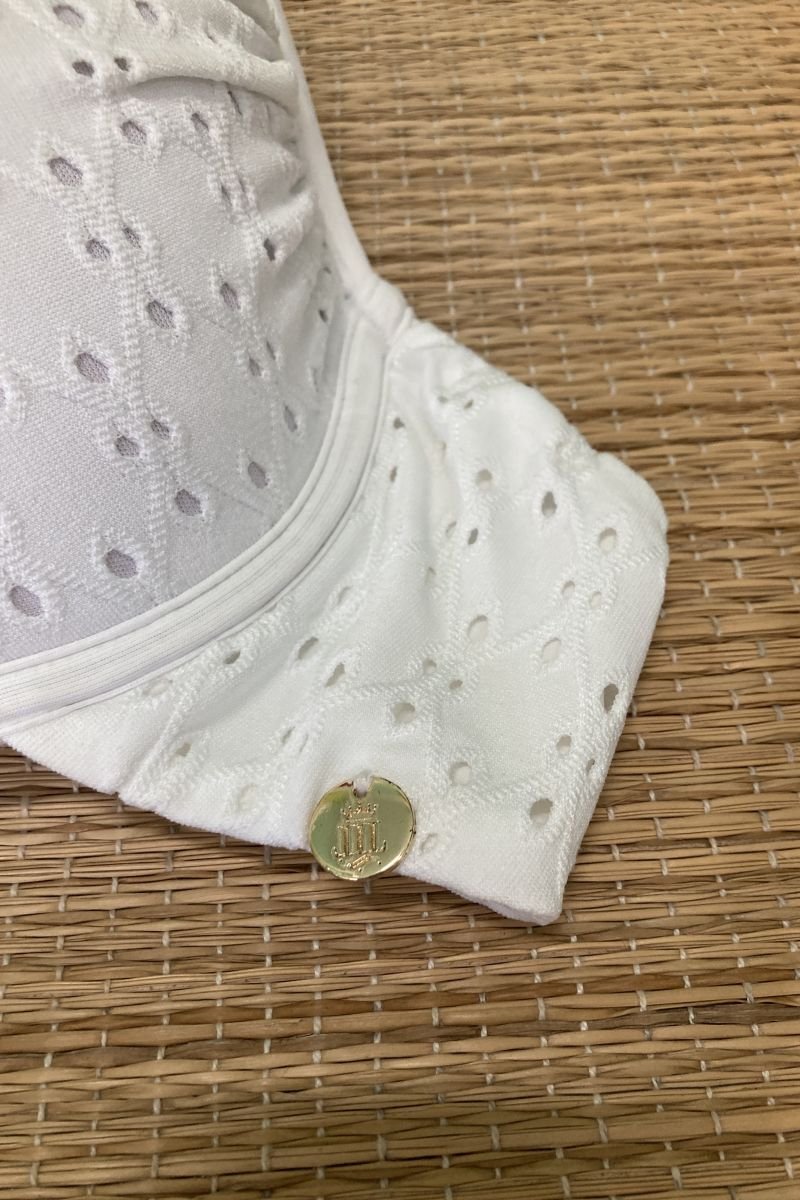 Top de Biquíni Meia Taça Branco Natural - Belles