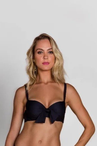 Top de Biquíni Meia Taça Lace Up - Belles