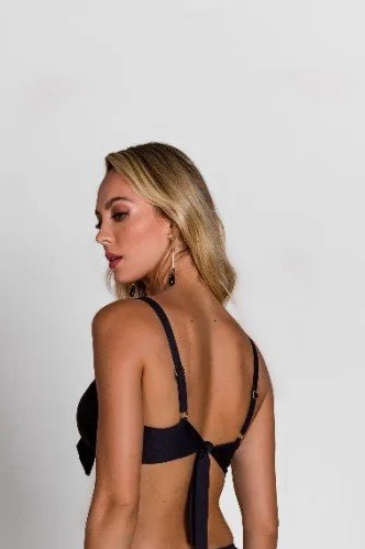Top de Biquíni Meia Taça Lace Up - Belles