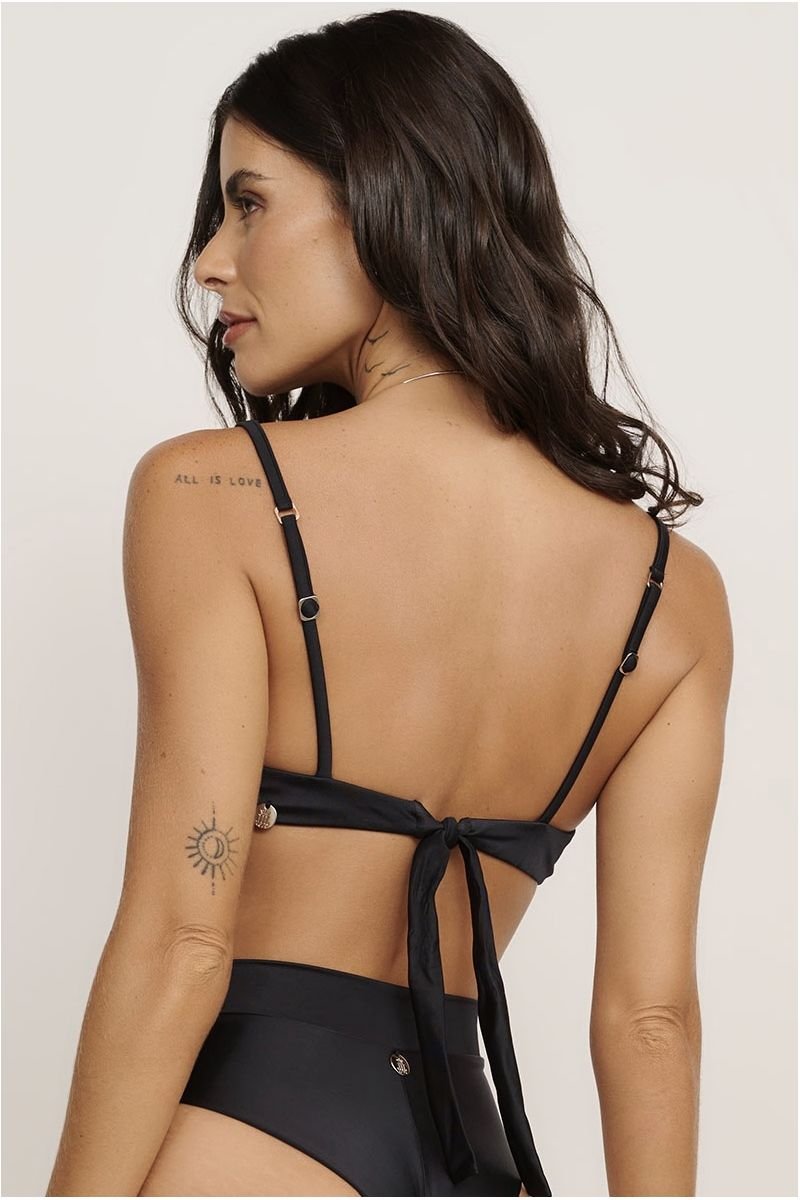 Top Meia Taça Bojos Removíveis Preto Classic - Belles