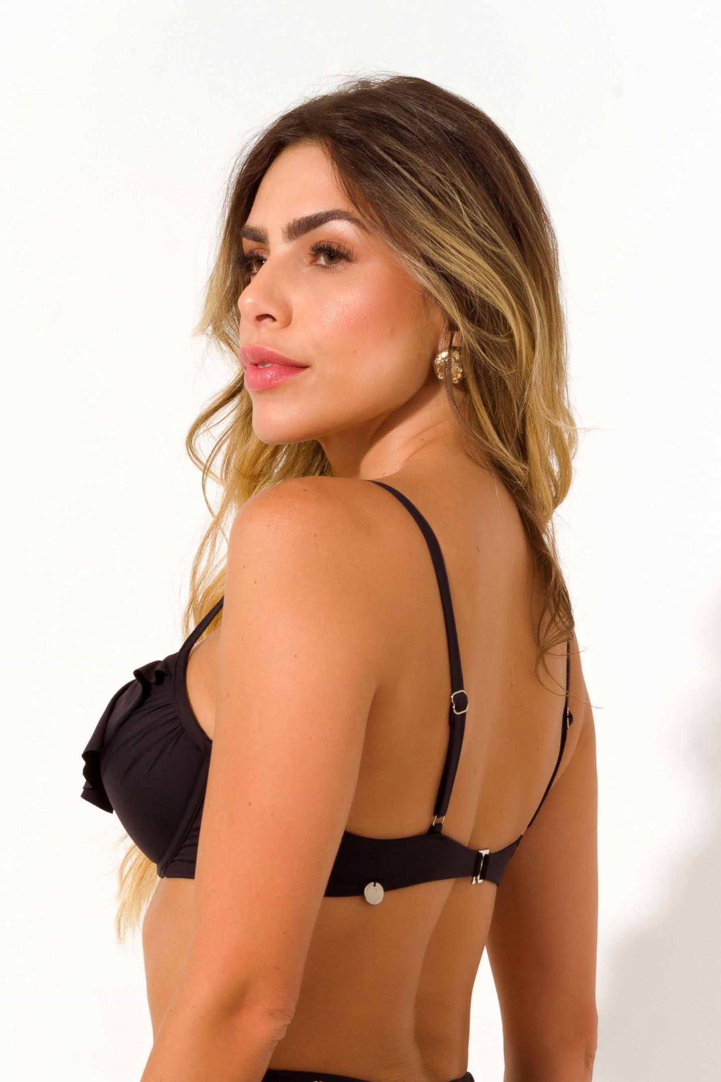 Top meia taça com babados Praia Pop - Belles