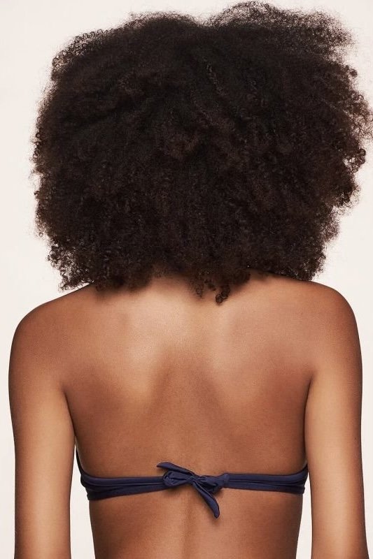 Top Meia Taça Com Nó Lisos - Água Doce