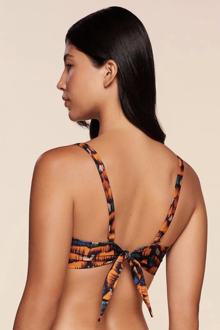 Top Meia Taça Estampado Diamantina - Água Doce