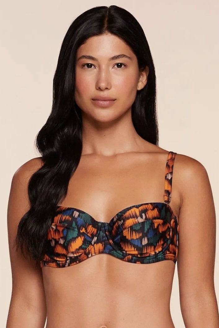 Top Meia Taça Estampado Diamantina - Água Doce