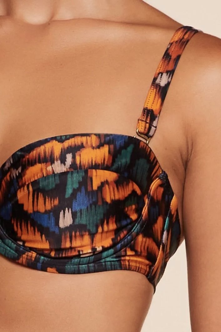 Top Meia Taça Estampado Diamantina - Água Doce