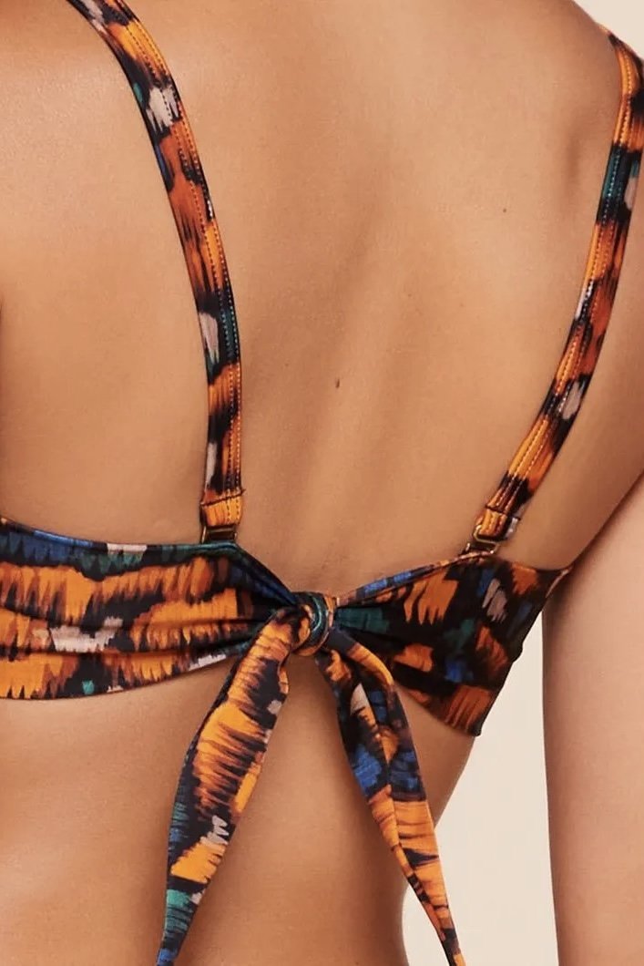 Top Meia Taça Estampado Diamantina - Água Doce