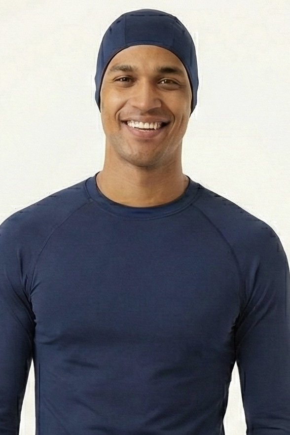 Touca Natação Infantil - Queda D'Água - Azul_Marinho_(New_Blue)