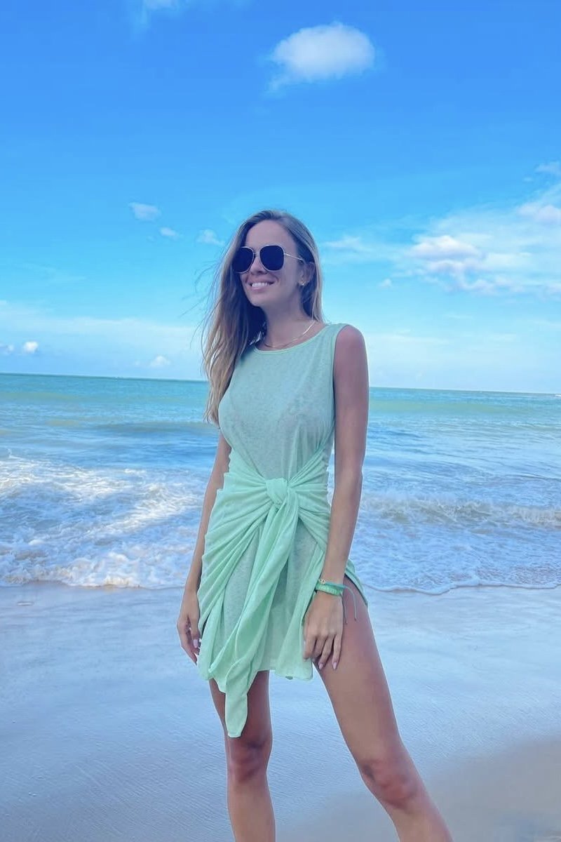 Vestido amarração liso - Aquária