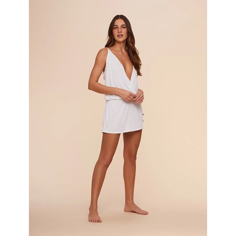 Vestido Curto Transpassado Coleção Lisos Moda - Água Doce
