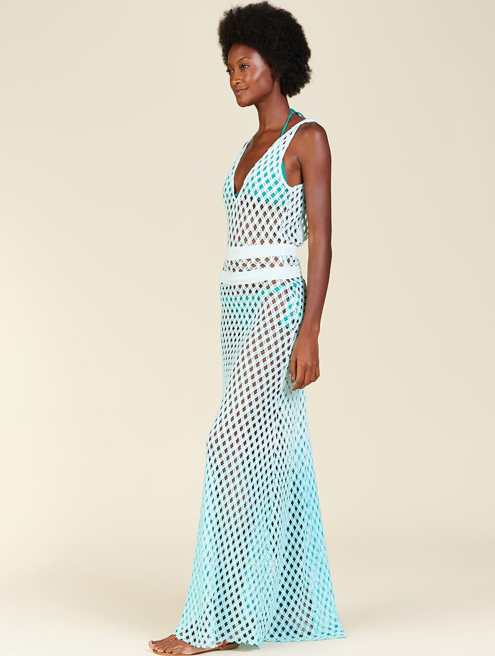 Vestido Liso Tela Longo - Cia Marítima