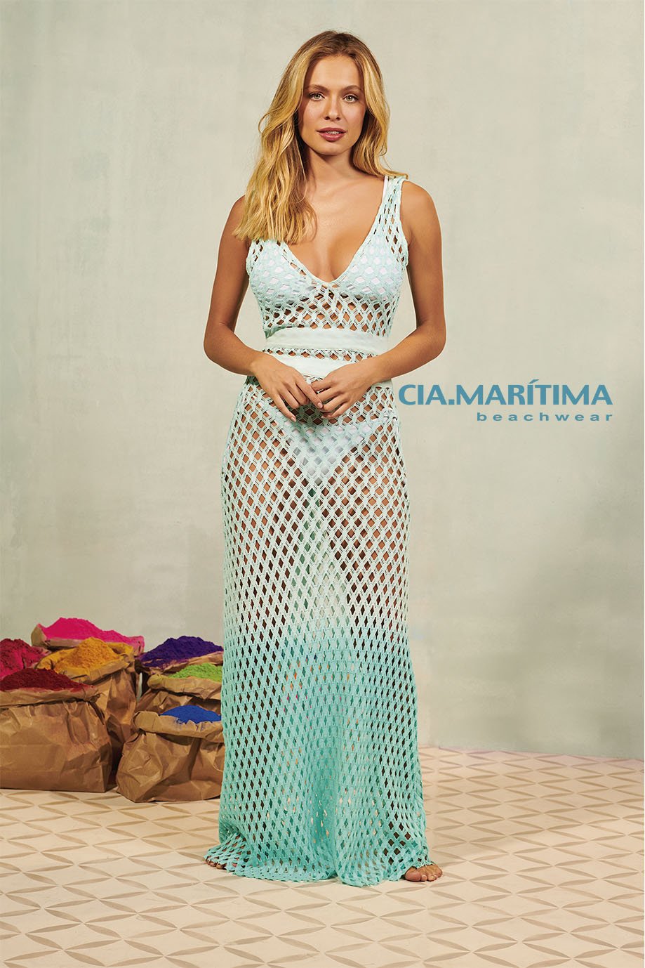 Vestido Liso Tela Longo - Cia Marítima