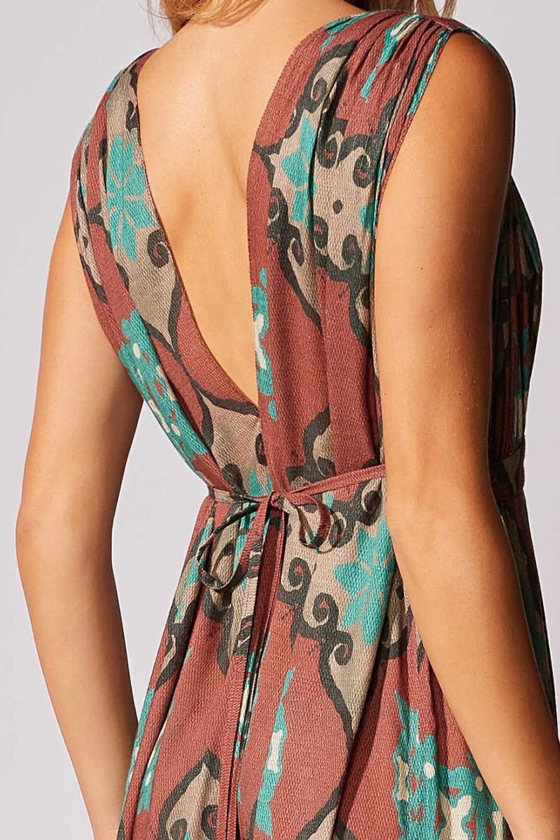 Vestido Longo Estampado Nice - Cia Marítima