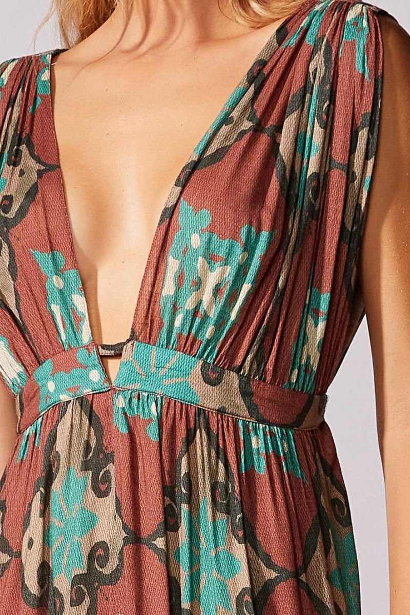 Vestido Longo Estampado Nice - Cia Marítima