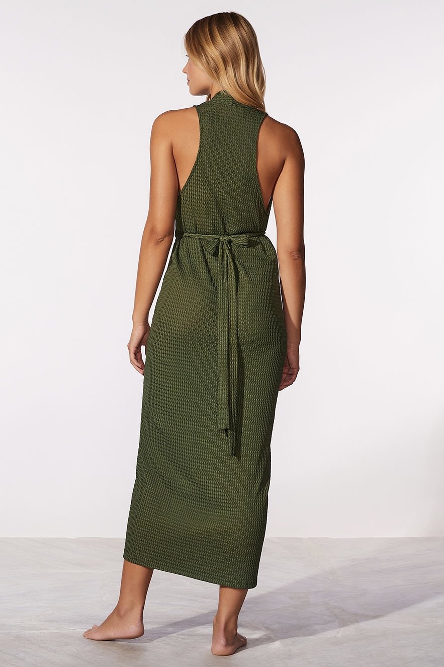Vestido Midi Olive - Cia Marítima