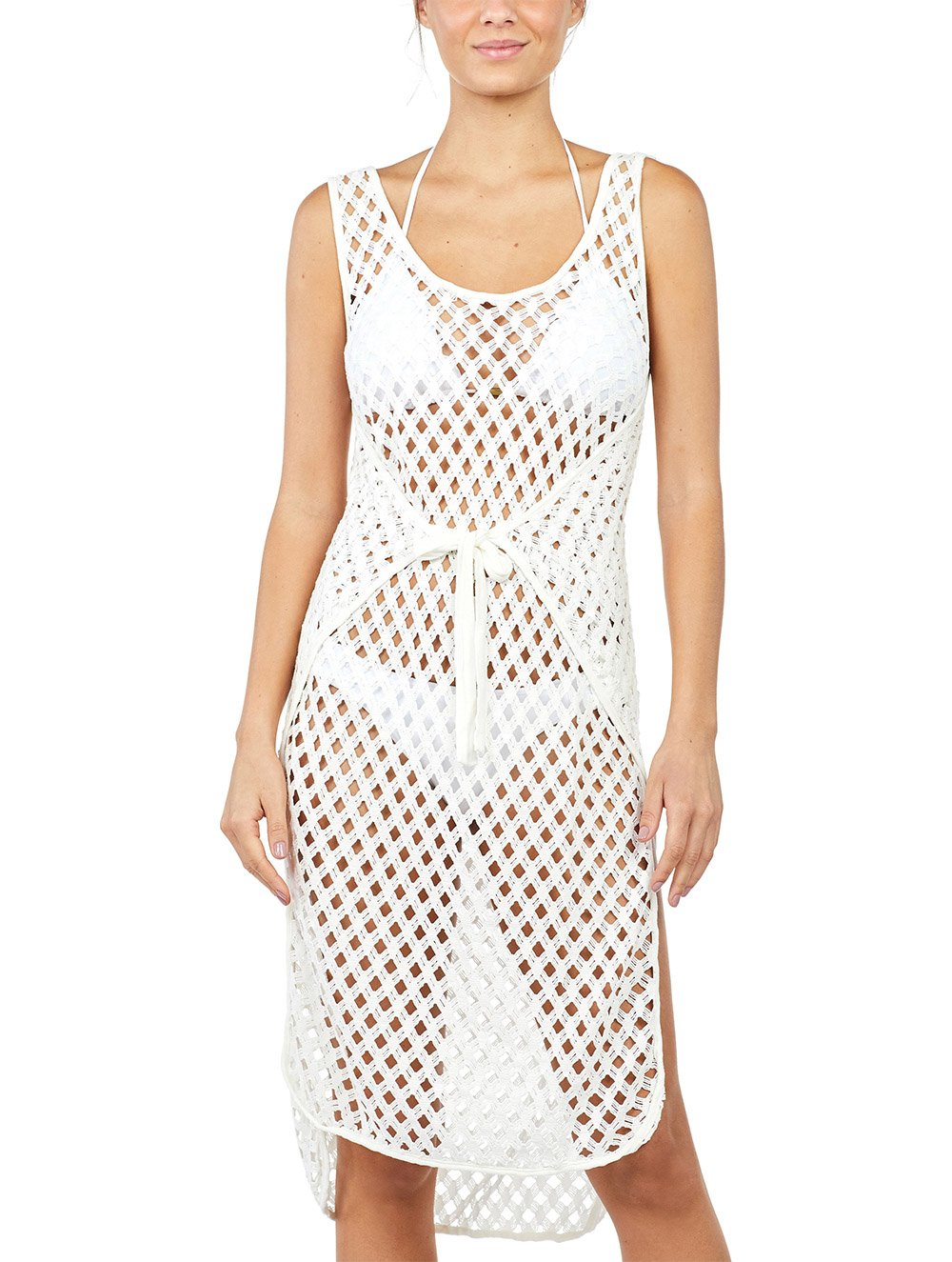 Vestido Midi Regata Liso em Tela - Cia Marítima