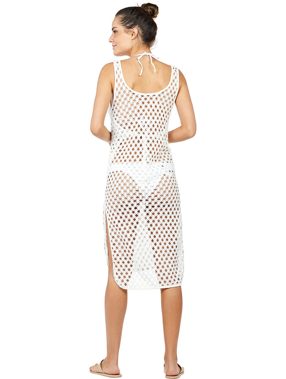 Vestido Midi Regata Liso em Tela - Cia Marítima