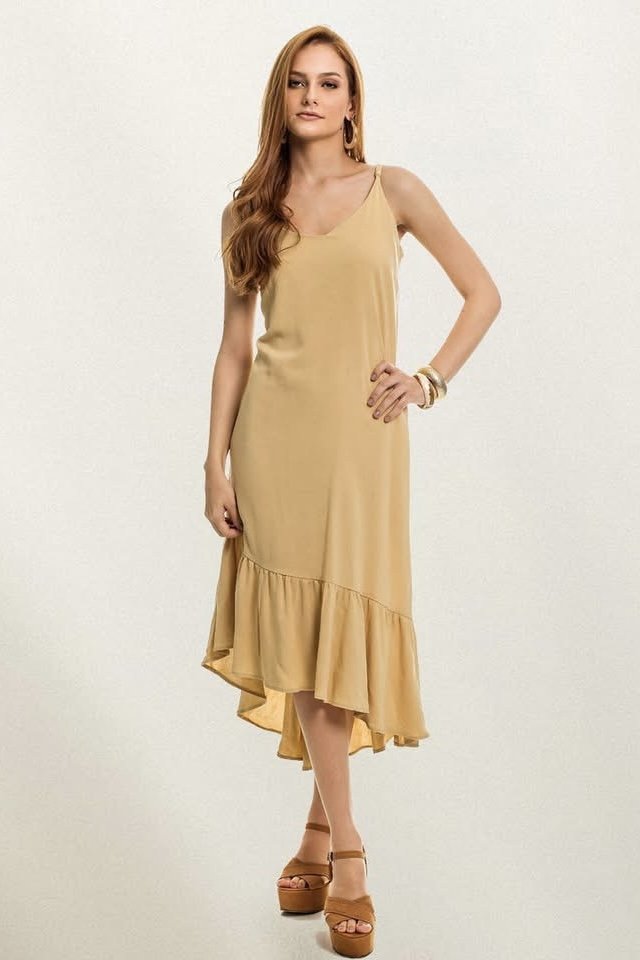 Vestido Mullet Linho com Viscose - Aquária